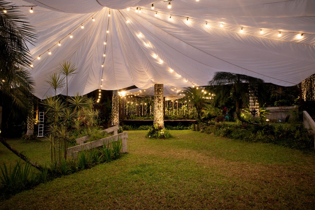 Parachute tent paradiso 5 Outdoor Venue Inspirations We Saw From Celebrity Weddings