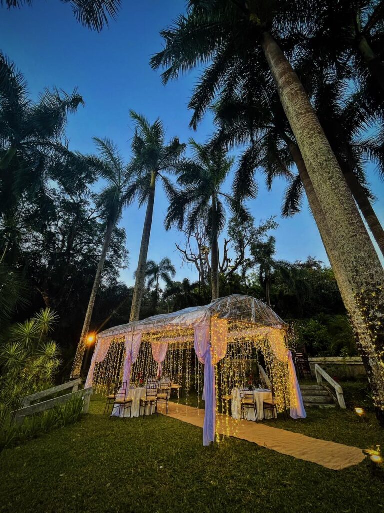 Transparent tent with Fairy lights