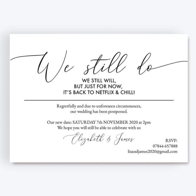 When You Need to Postpone a Wedding